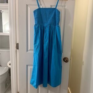Blue smocked dress